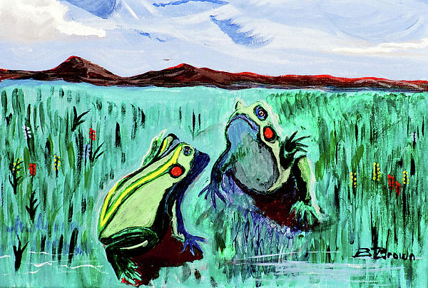 2 Frogs Painting