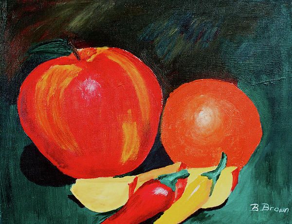 Apple and peppers Painting